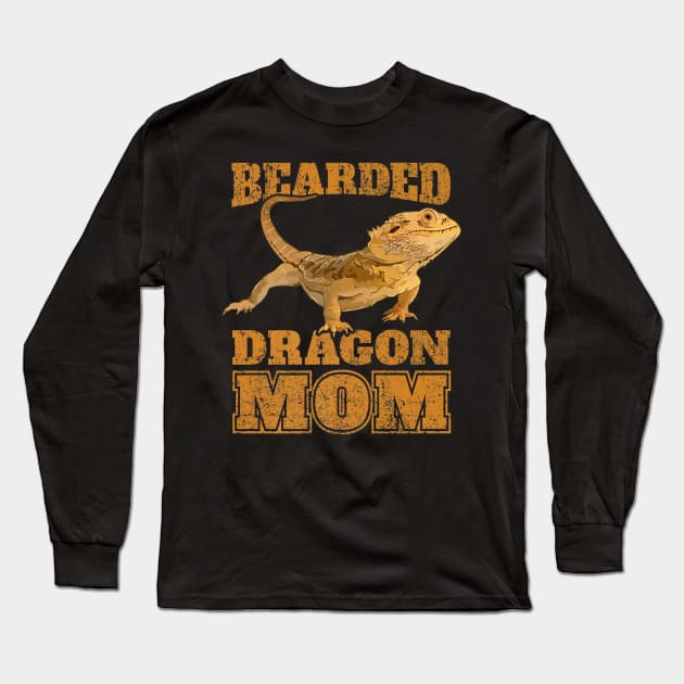 Bearded Dragon Bearded Dragon Mom Mama Tee Long Sleeve T-Shirt by Stick Figure103